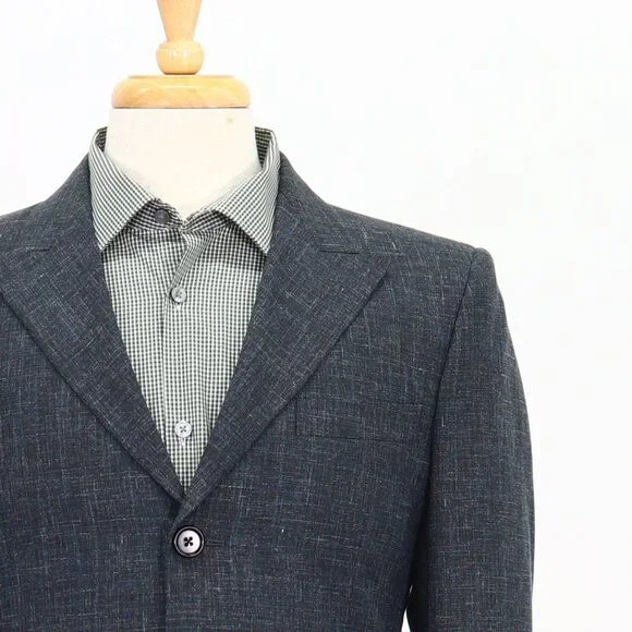 Stella McCartney 38R Blue Solid 3-Button Sport Coat Blazer Jacket T240 - Picture 5 of 11